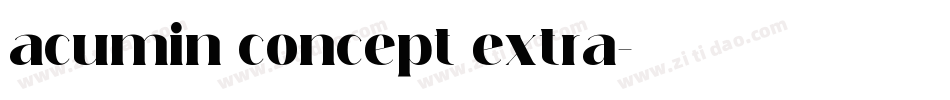 acumin concept extra字体转换